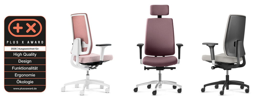 Indeed Familie, Dauphin Human Design Group, Büro, Drehstuhl, Design, Rüdiger Schaack, minimalen Materialeinsatz, transparente Bauweise, Plus X Award, High Quality, Design, Funktionalität, Ergonomie, Ökologie
