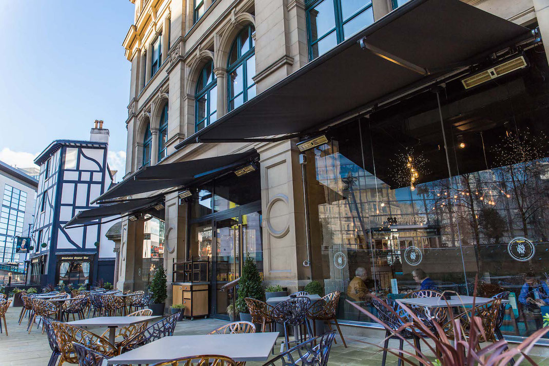 Terrasse Gastronomie mit Heizstrahler