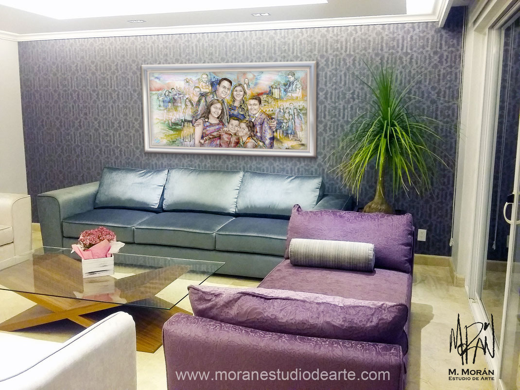 decoracion para sala cuadro familiar