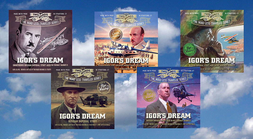 Етикетки крафтового пива «Мрія Ігоря Сікорського» («IGOR’S DREAM»)