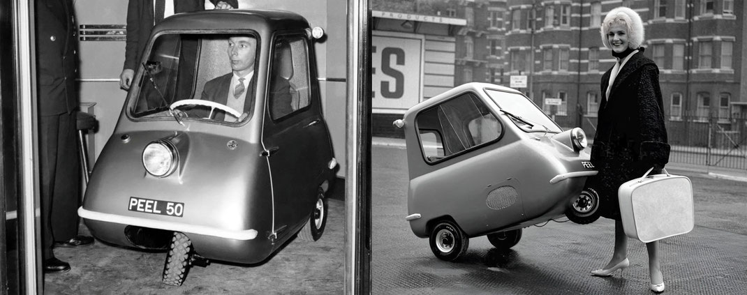 Дівчина з автомобілем Peel-P50