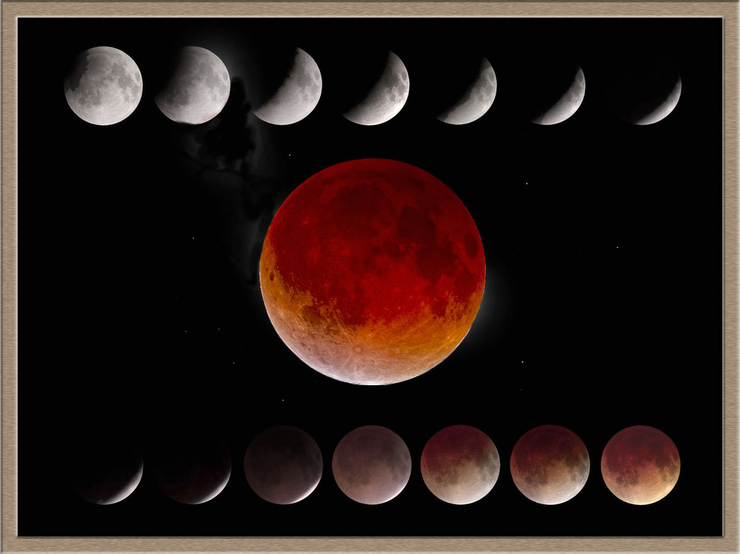 Mooneclipse from 15.6.2011, Mondfinsternis vom 15.6.2011 Skywatcher ED 80 & Canon 1000 Da - Photoshop-Composite MeixnerObservatorium