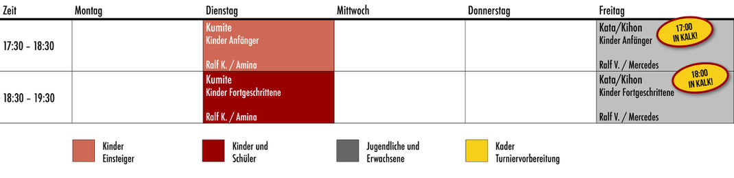 Bushido Köln - Trainingszeiten Karate in Köln Mülheim
