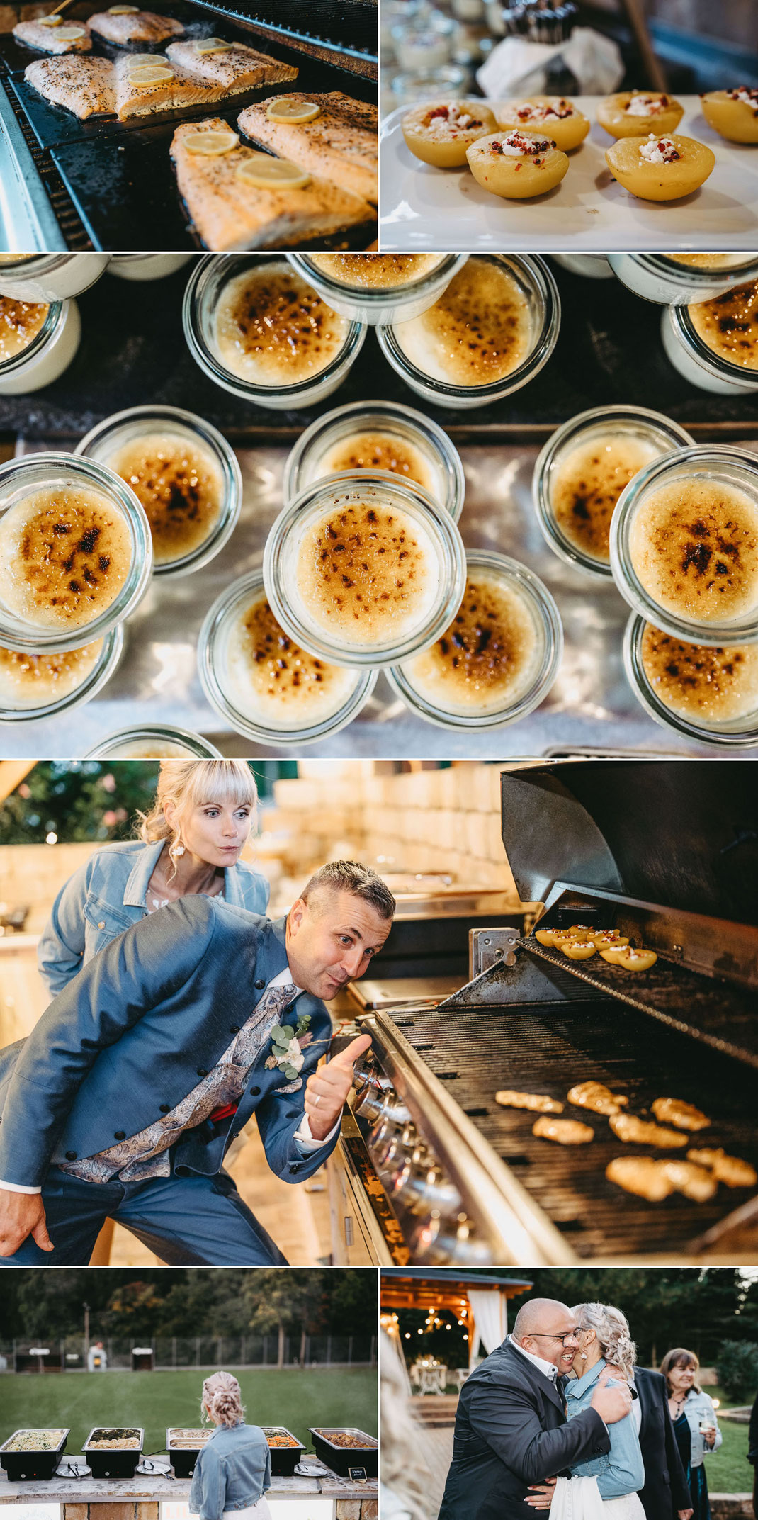 Rustikales Hochzeitsbuffet im Waldhof Börnichen mit regionalen Speisen, stimmungsvoll fotografiert von Ben Pfeifer