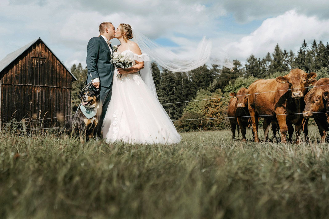 Landhochzeit im Erzgebirge - Hochzeitsfotograf Erzgebirge - Lichtecht Hochzeitsfotografie - Hochzeit in Sachsen. Fotograf Aue.