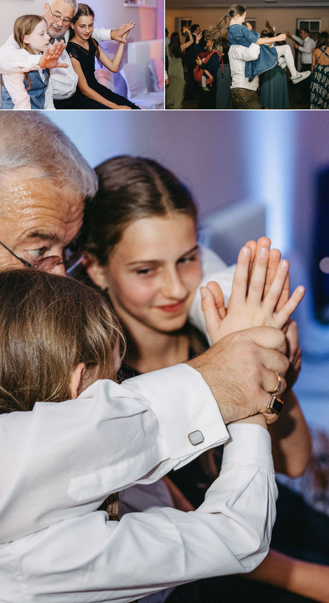 Lichtecht Hochzeitsfotografie zeigt die pure Lebensfreude beim Tanzen während der Party in Sachsen.