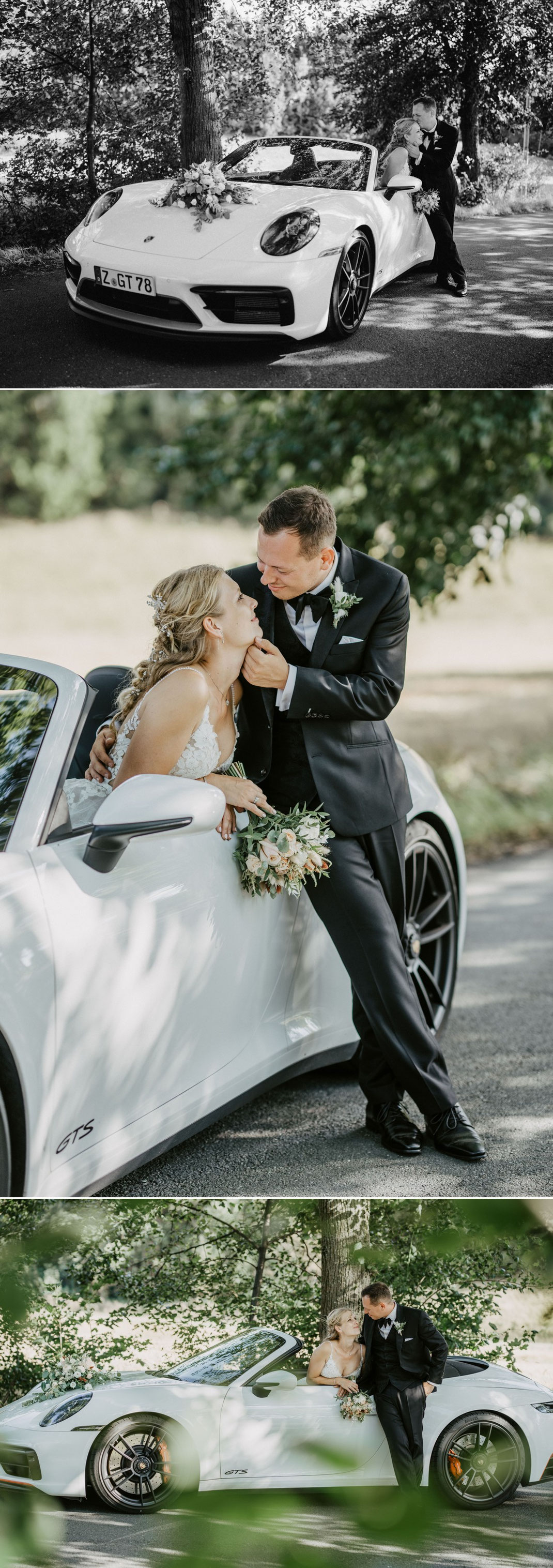 Fooshooting mit dem Hochzeitspaar in einer Alle, unweit der Bergsicherung.