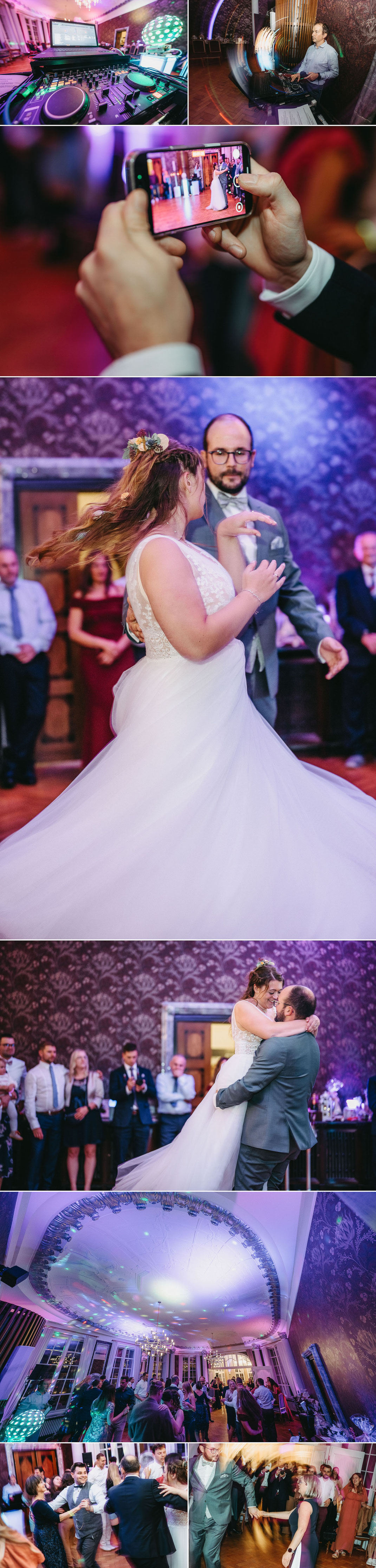 Emotionaler Hochzeitstanz von Jenny und Pascal im Festsaal von Das Wolfsbrunn. DJ David Kolditz am Mischpult.
