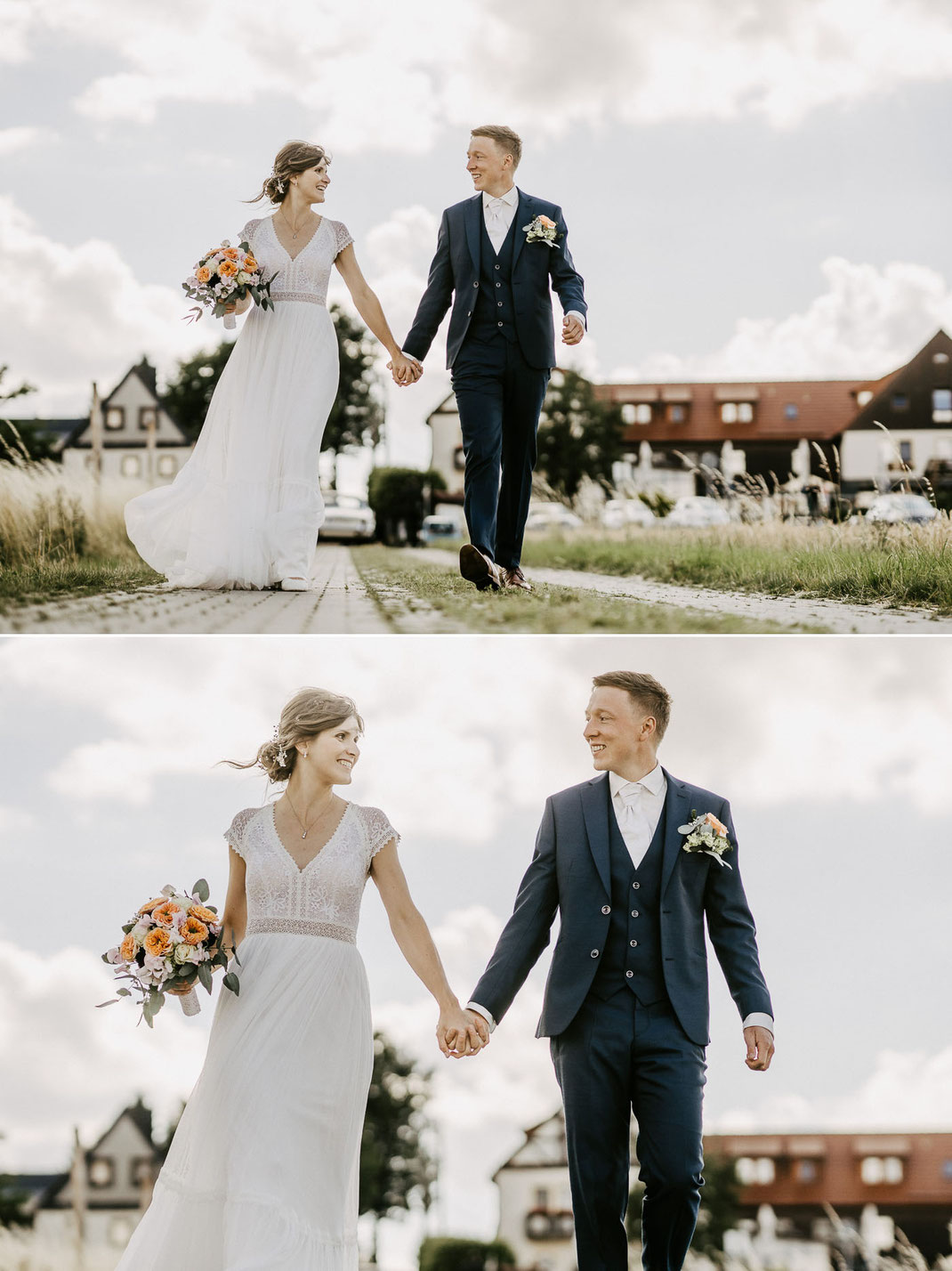 Lichtechter Bildstil: Natürliche Hochzeitsfotografie: Lichtechte Farben und authentische Emotionen im Sommerwind bei Sayda.