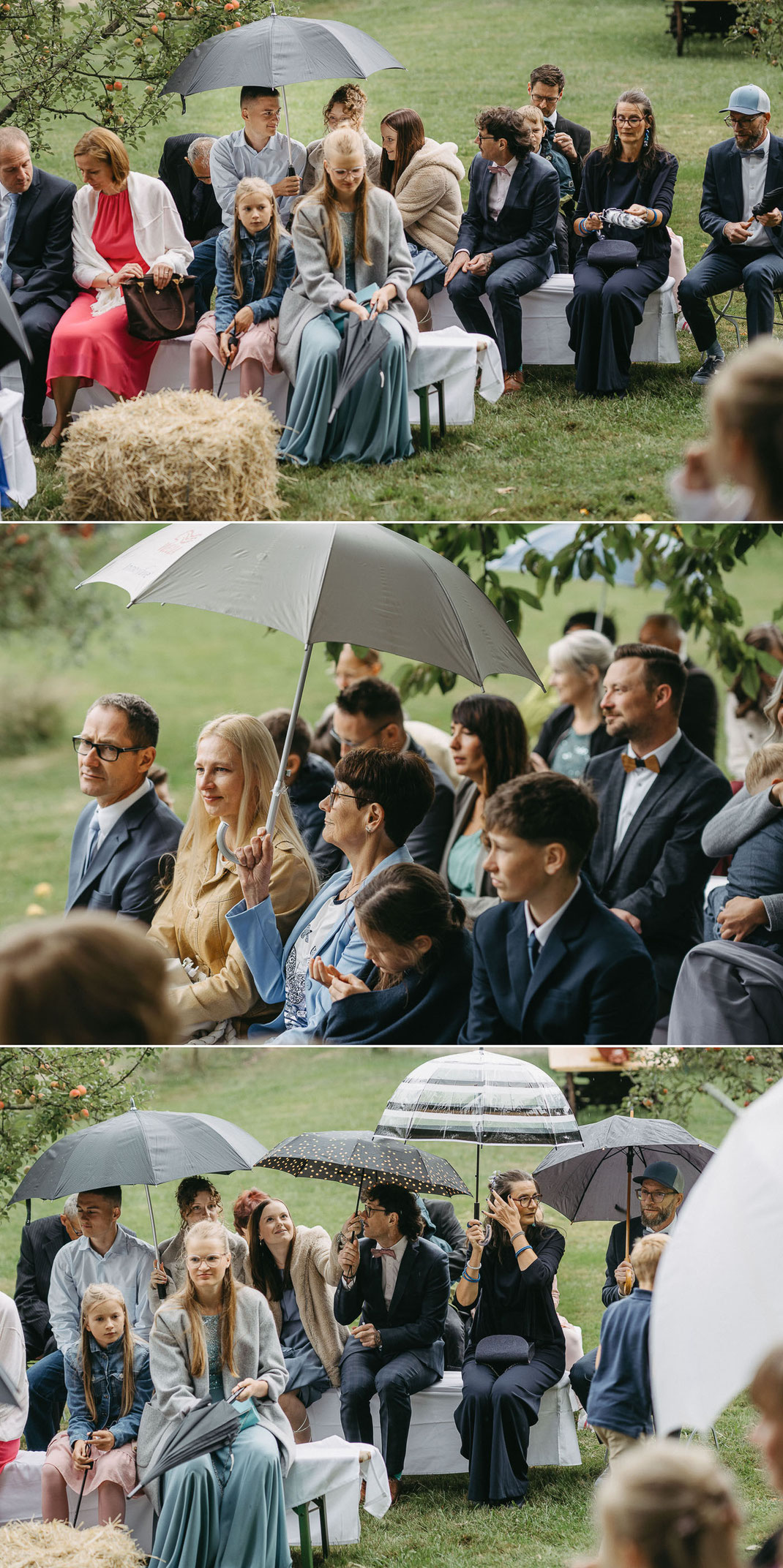 Die emotionale Intensität einer Regenhochzeit eingefangen durch die Kamera eines Hochzeitsfotografen im Erzgebirge.