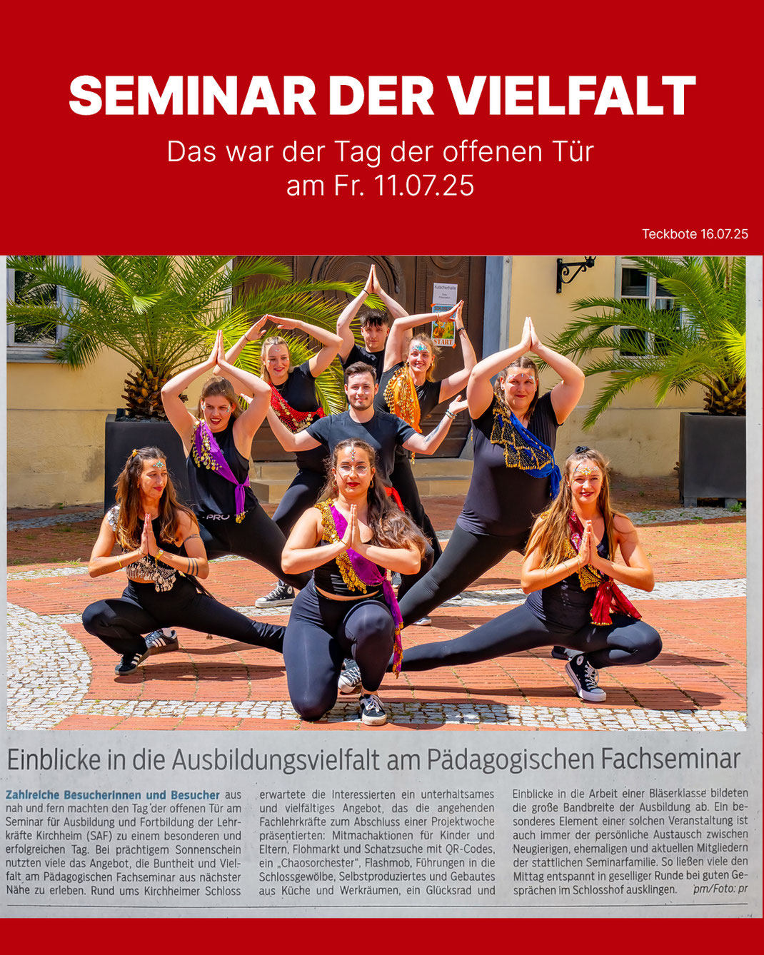 Das SAF Kirchheim in der Presse - Tag der offenen Tür - Artikel im Teckboten vom 16.07.25