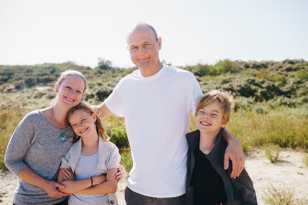 family photograph on the Noordwijk beach