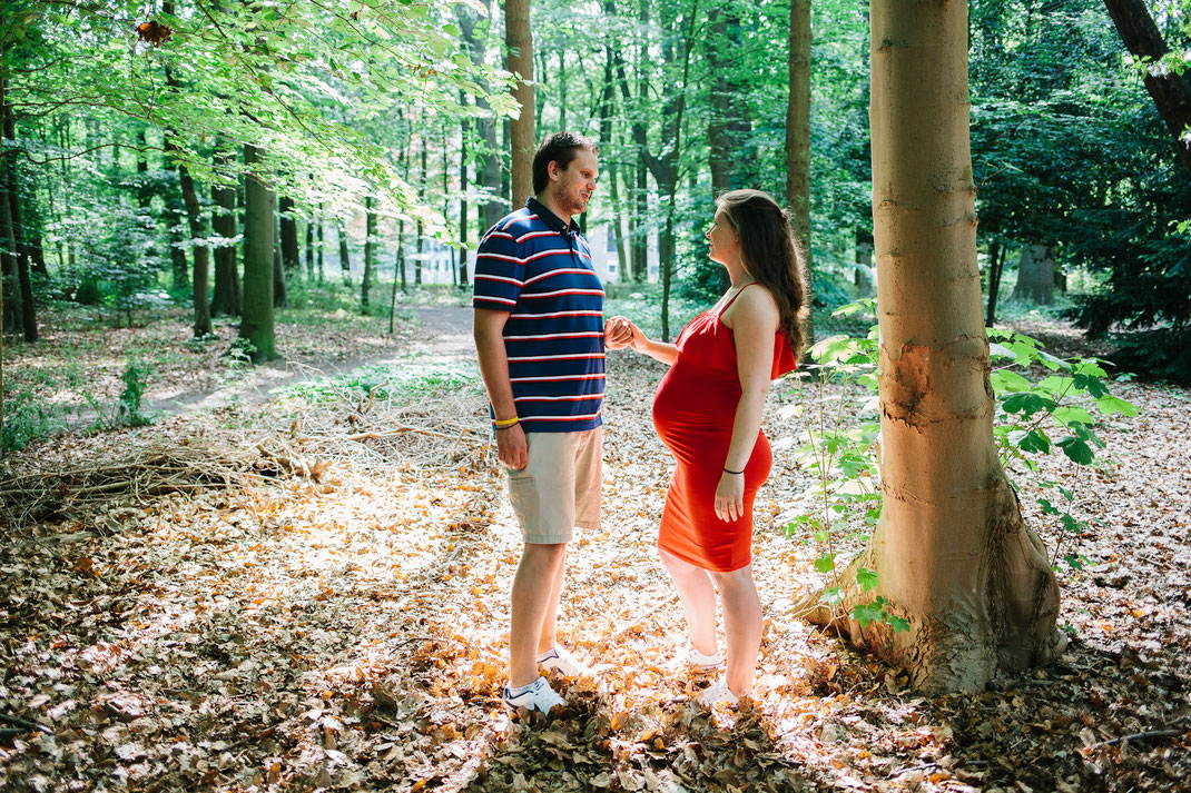 pregnancy shoot in the forest