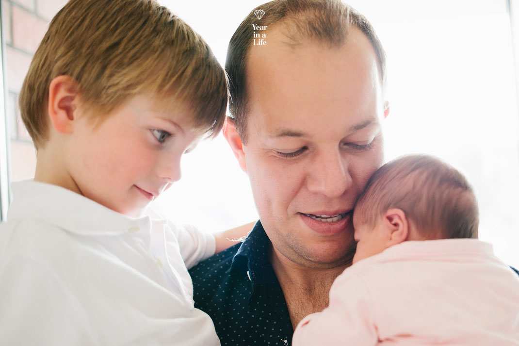 Dad, baby and brother Leiden