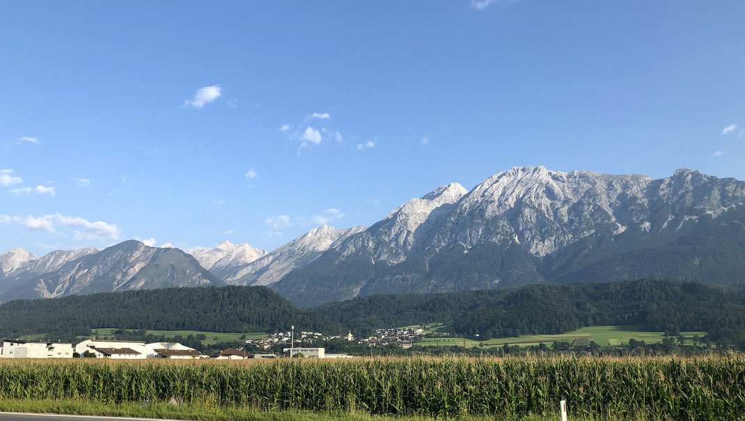 Blick auf das Karwendel nahe Wattens