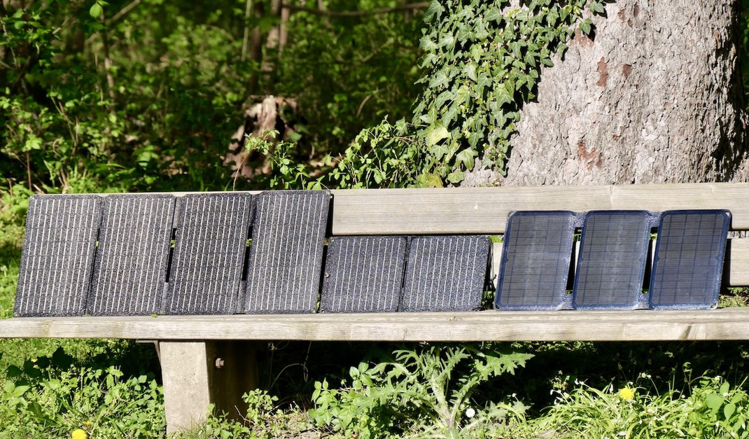 (von links): Sandberg Solar Charger 40W Lightweight, Solar Charger 21W, Solar Charger 15W Lightweight