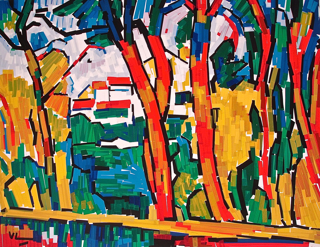 Tableau chatterton "Les arbres rouges" de Vlaminck