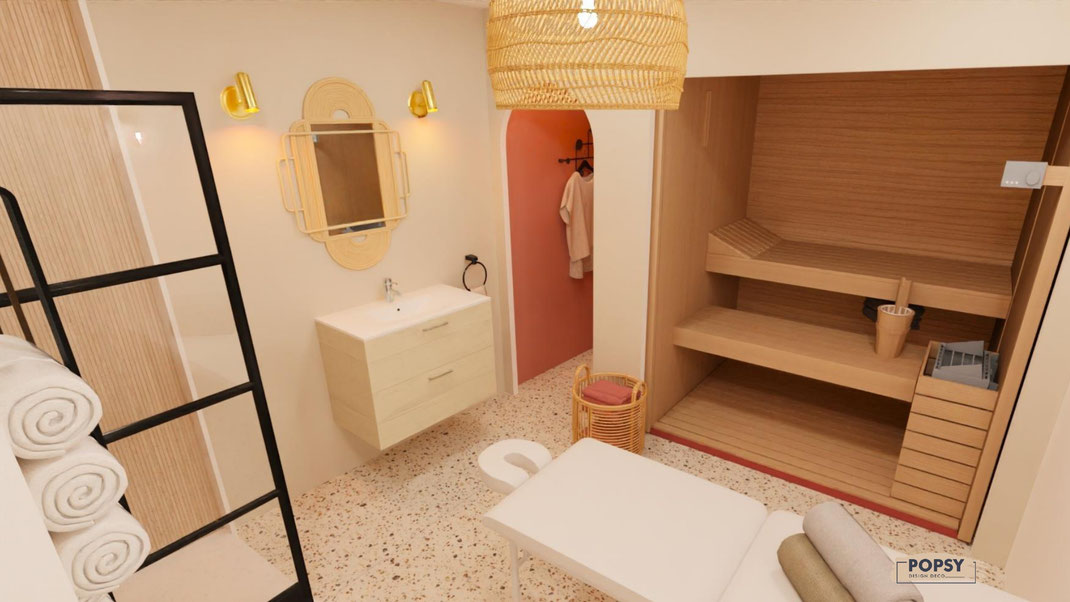 décoration et agencement institut de beauté cabine spa bordeaux le bouscat 33 décoratrice architecte intérieur popsy deco popsydeco