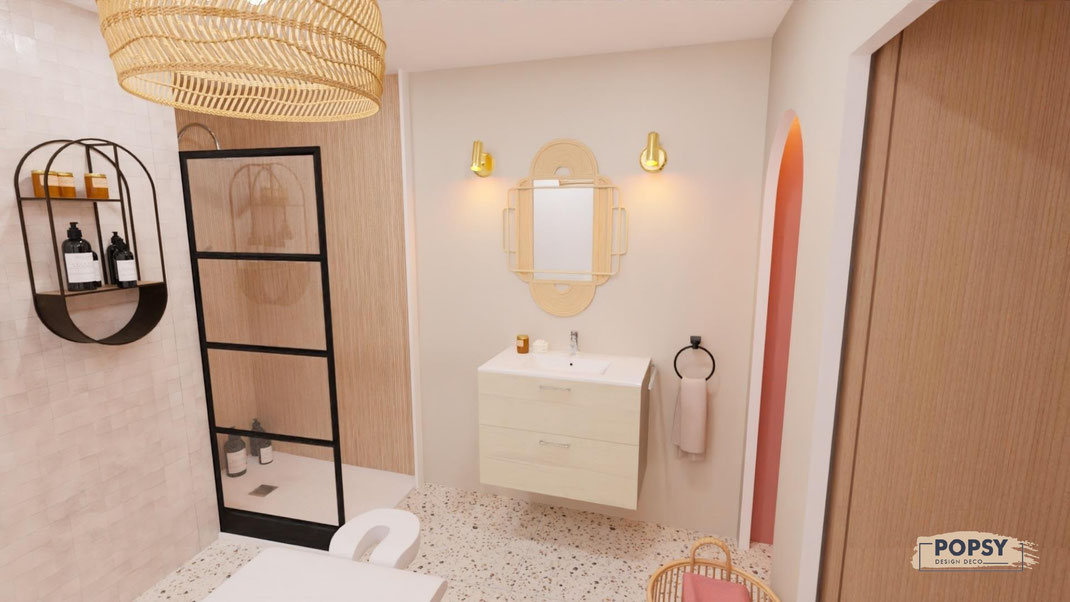 décoration et agencement institut de beauté cabine spa bordeaux le bouscat 33 décoratrice architecte intérieur popsy deco popsydeco