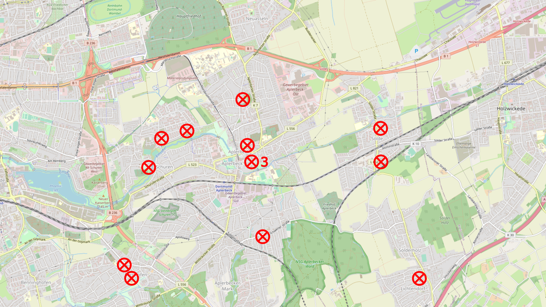 © OpenStreetMap-Mitwirkende - Kartografie ist gemäß CC BY-SA lizensiert (https://www.openstreetmap.org/copyright).