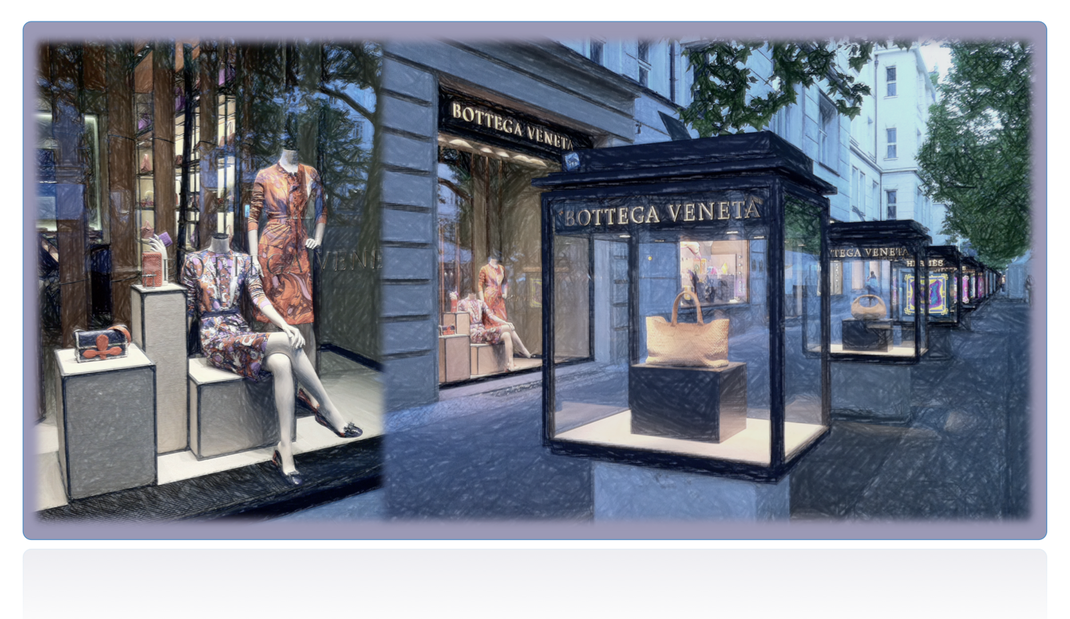 Illustration Blue Citylights | Panorama Berlin Kurfürstendamm | Modegrafik M. Heilmann