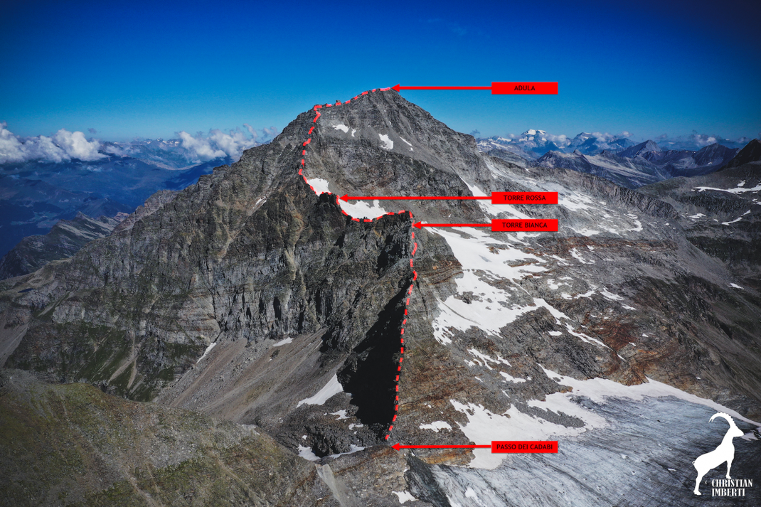 luchtfoto, Via dell'amicizia, Adula, Tessin, Schweiz, Zwitserland