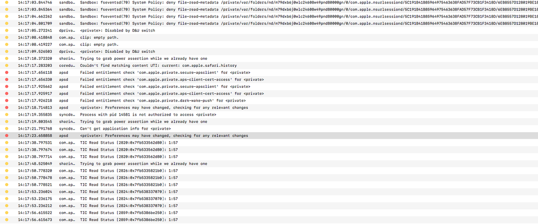 Error Logs während starker Auslastung der CPU