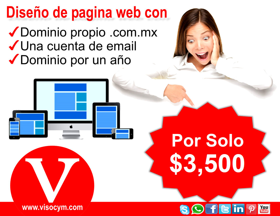 diseño de pagina web por solo 1500 pesos