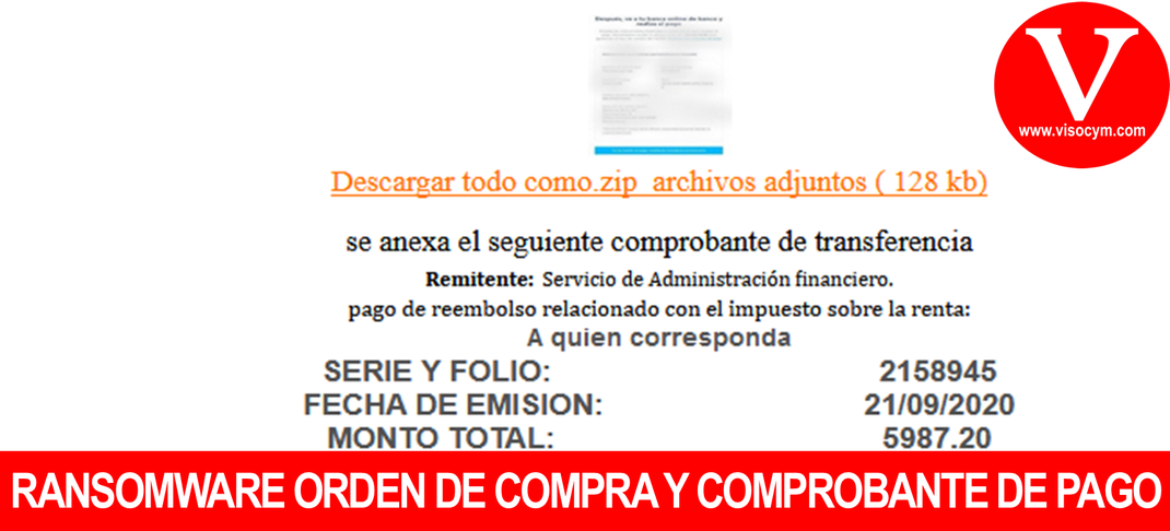 RANSOMWARE ORDEN DE COMPRA Y COMPROBANTE DE PAGO