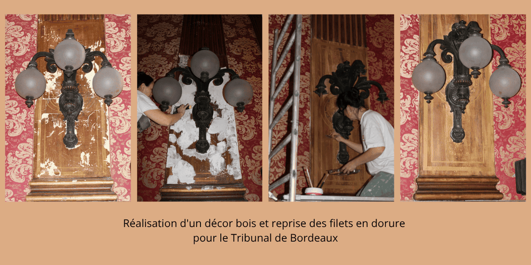 restauration du patrimoine décor bois et dorure ancienne Bordeaux