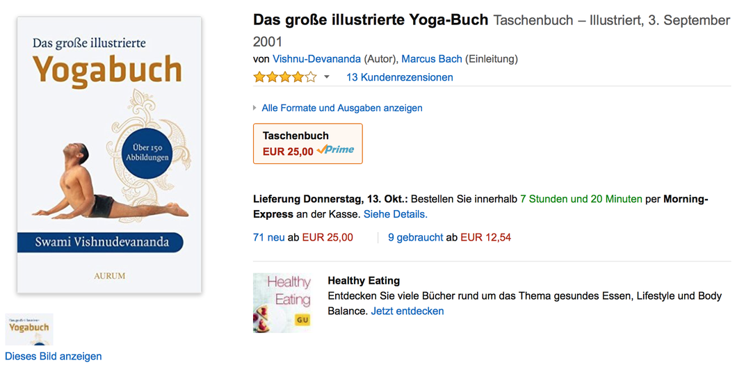 Buchtipp: Das große Illustrierte Yogabuch - J. Kamphausens Verlag - 9. Auflage - Amazon: http://amzn.to/2dk5aET