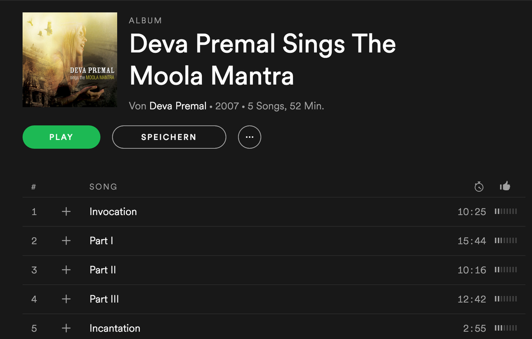 Musiktipp: Deva Premal - The Moola Mantra - Spotify: http://sptfy.com/2BVt