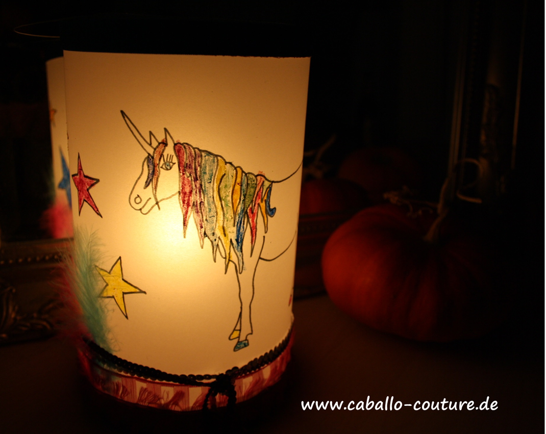 Einhorn; Laterne; Einhornlaterne; Caballo Couture; Laterne basteln; Bastelidee Laterne