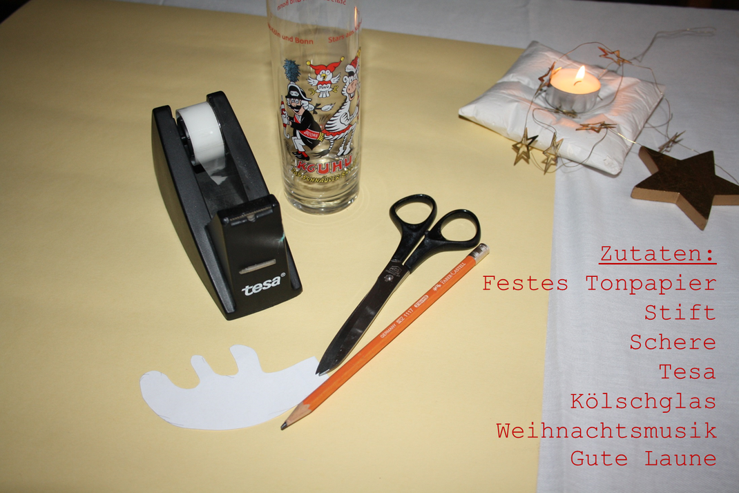 Caballo Couture, DIY Anleitung Gläser mit Elchgeweih, Gläser mit Elchgeweih, Bastelidee Weihnachten, Elch, Kölsch, Frühkölsch, Köln, Bastelidee Köln
