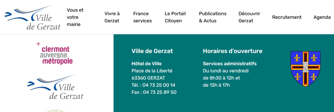 SOURCE : SITE INTERNET MAIRIE GERZAT