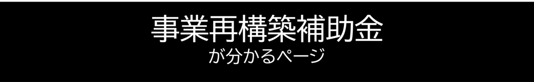事業再構築補助金が分かるページ