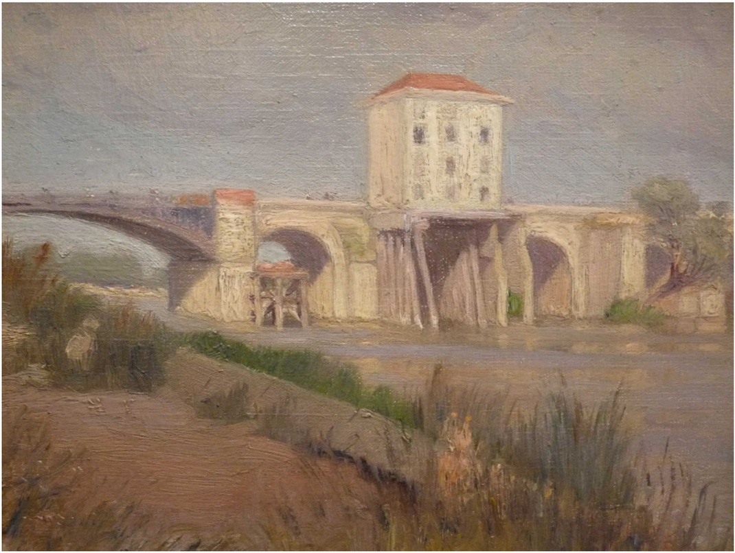 Le pont de Bléré par le peintre Octave Linet