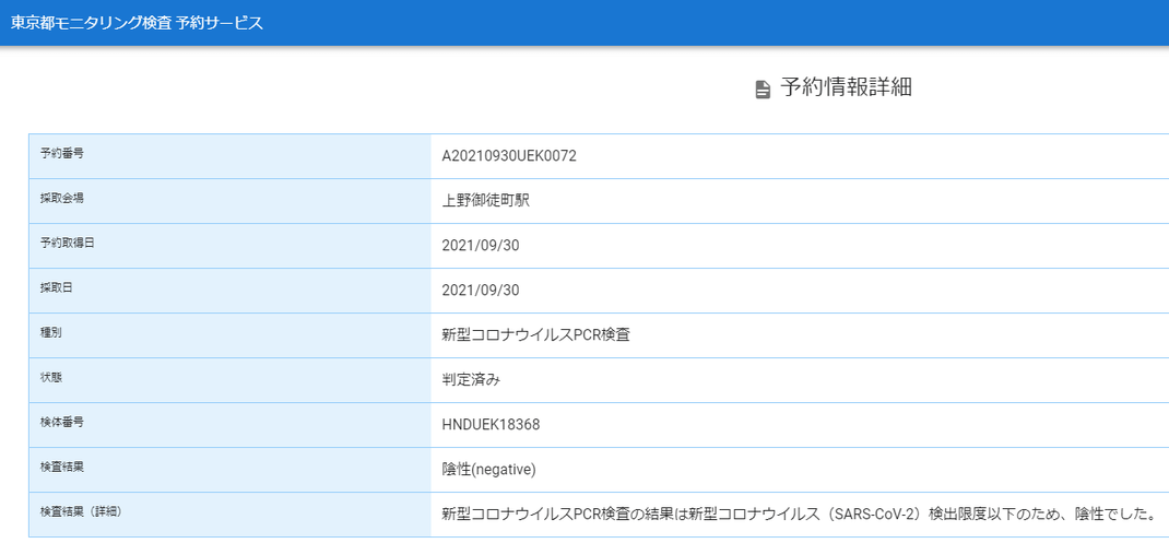 東京都モニタリングPCR検査