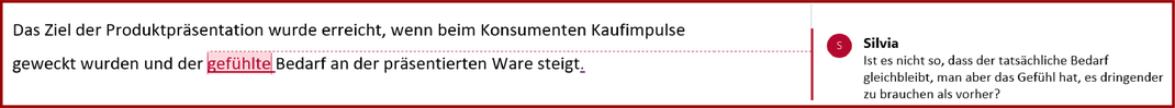 Abbildung: Präzisierung der Aussage