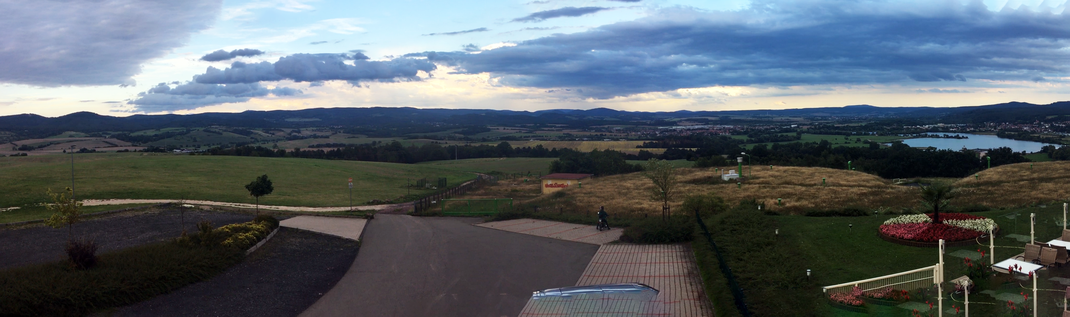 Blick vom Panoramahotel auf dem Frankenstein