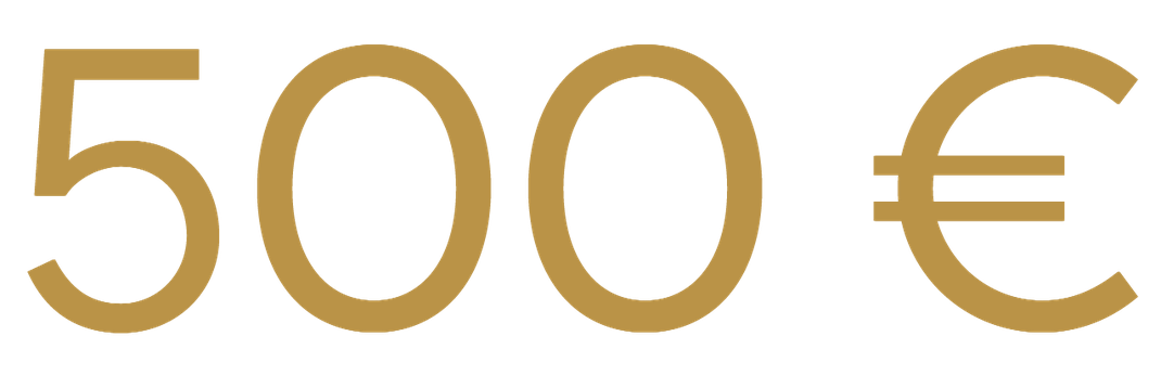 500 Euro in Goldfarbe