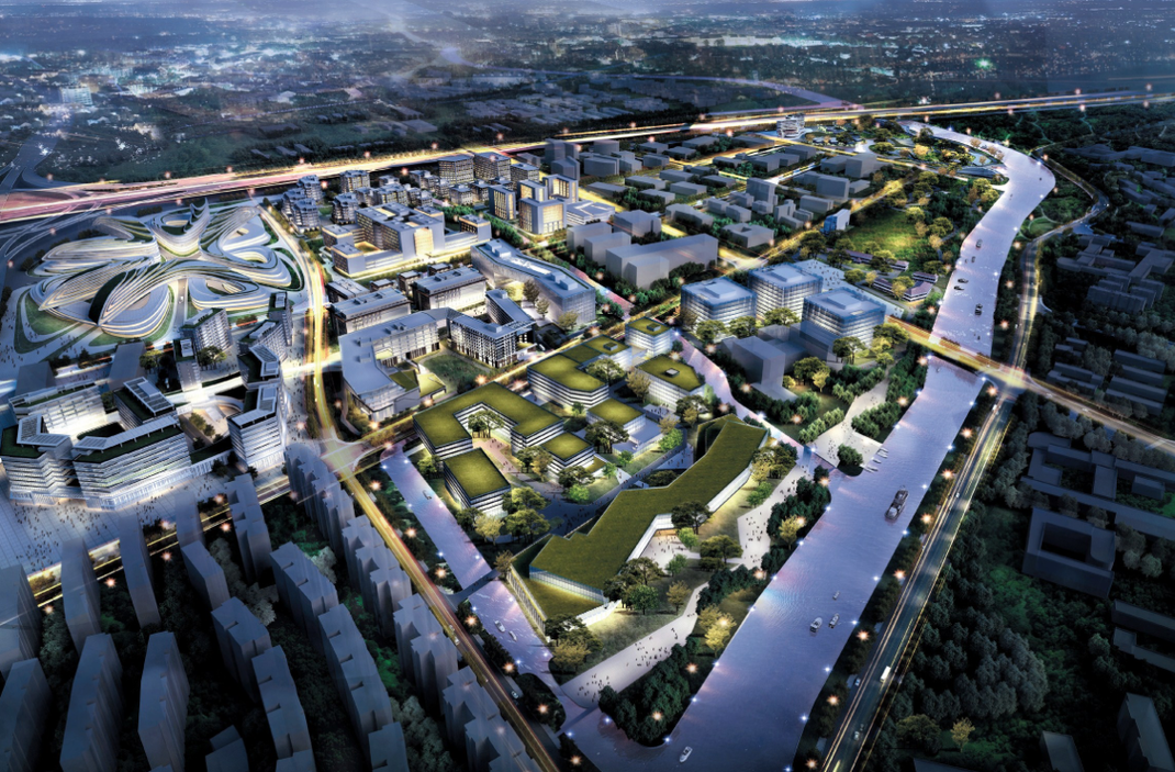 A bird’s eye view of the Linkong Economic Zone