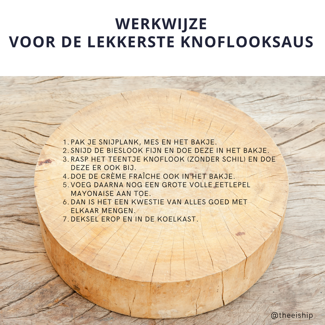 Heerlijk knoflooksaus recept voor thuis. By Thee is Hip!