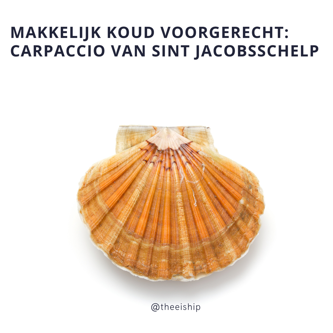 Makkelijk koud vis voorgerecht: carpaccio van sint jacobsschelp. By Thee is Hip!