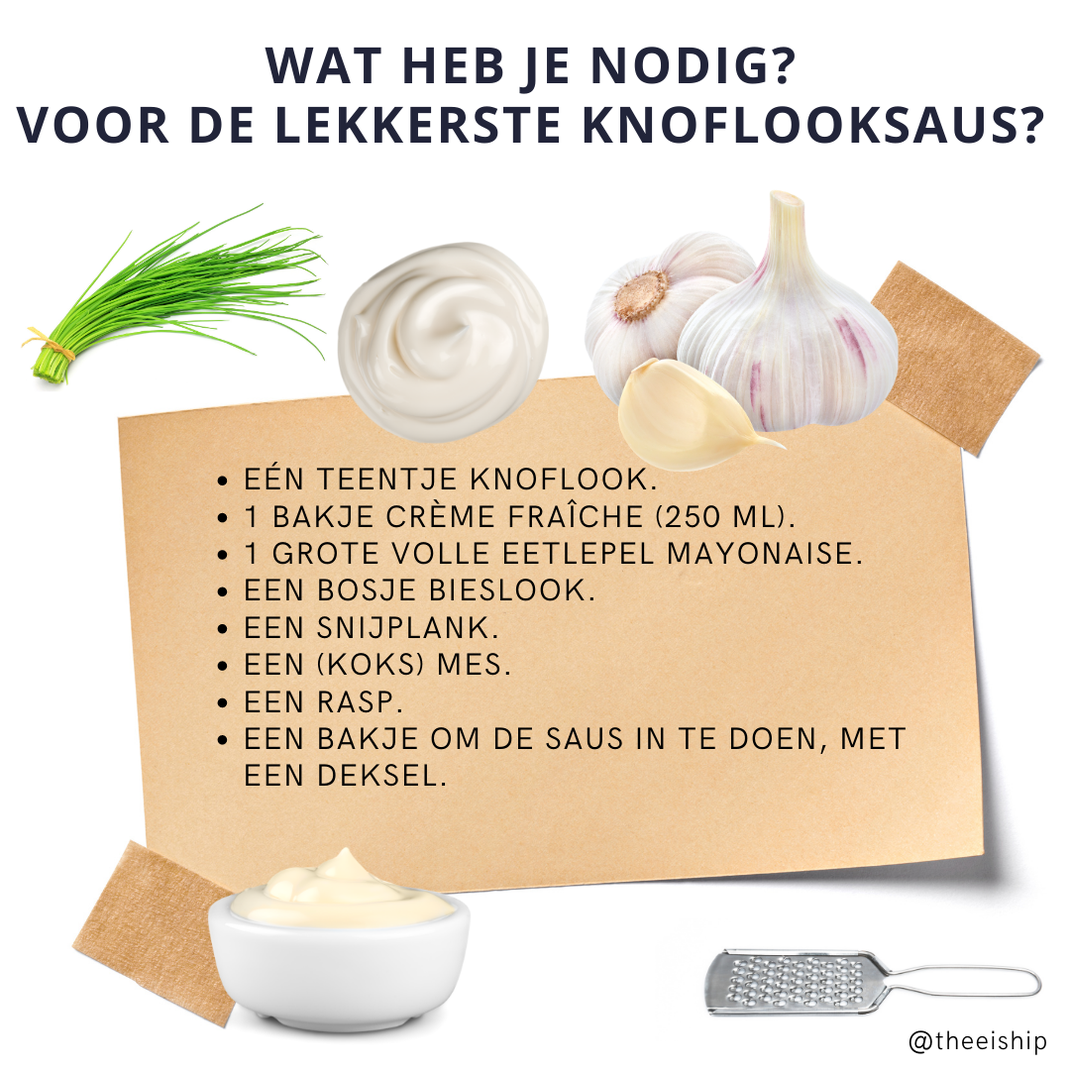 Makkelijk knoflooksaus recept. By Thee is Hip!