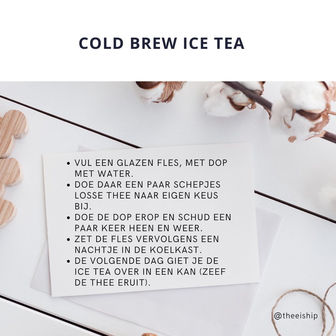Cold brew ice tea recept. By Thee is Hip!