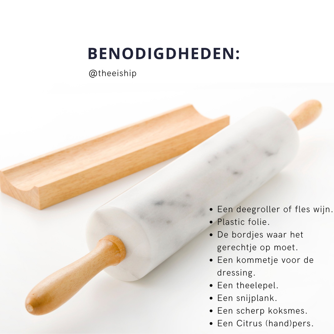 Makkelijk koud vis voorgerecht: carpaccio van sint jacobsschelp. By Thee is Hip!