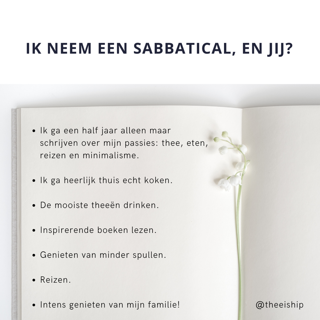 Ik neem een sabbatical en volg mijn passie. En jij? By Thee is Hip!