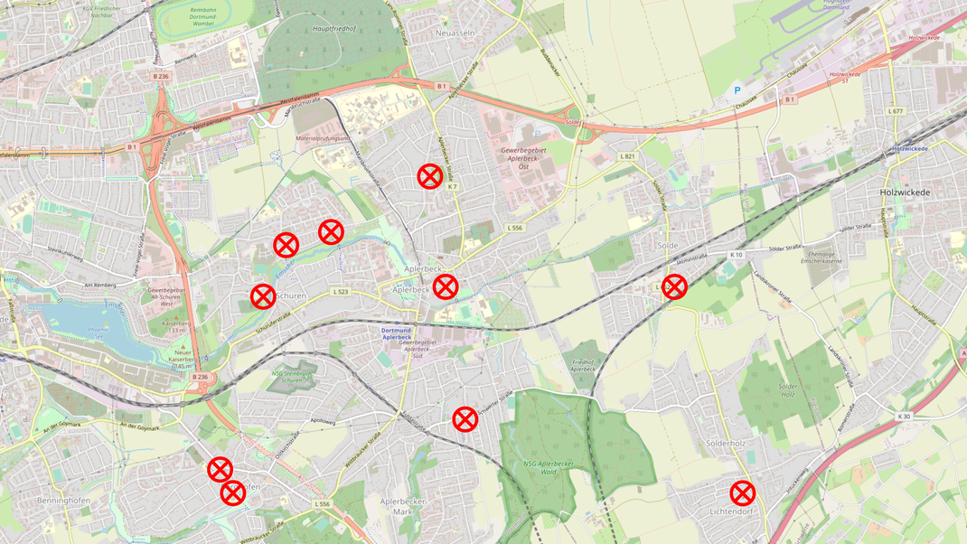 © OpenStreetMap-Mitwirkende - Kartografie ist gemäß CC BY-SA lizensiert (https://www.openstreetmap.org/copyright).