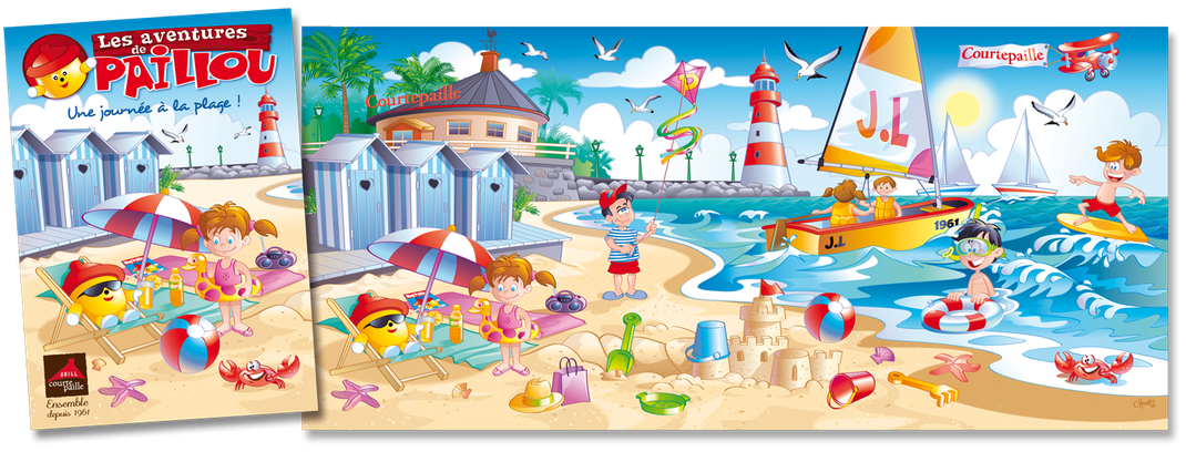 Courtepaille : les aventures de Paillou "Une journée à la plage"